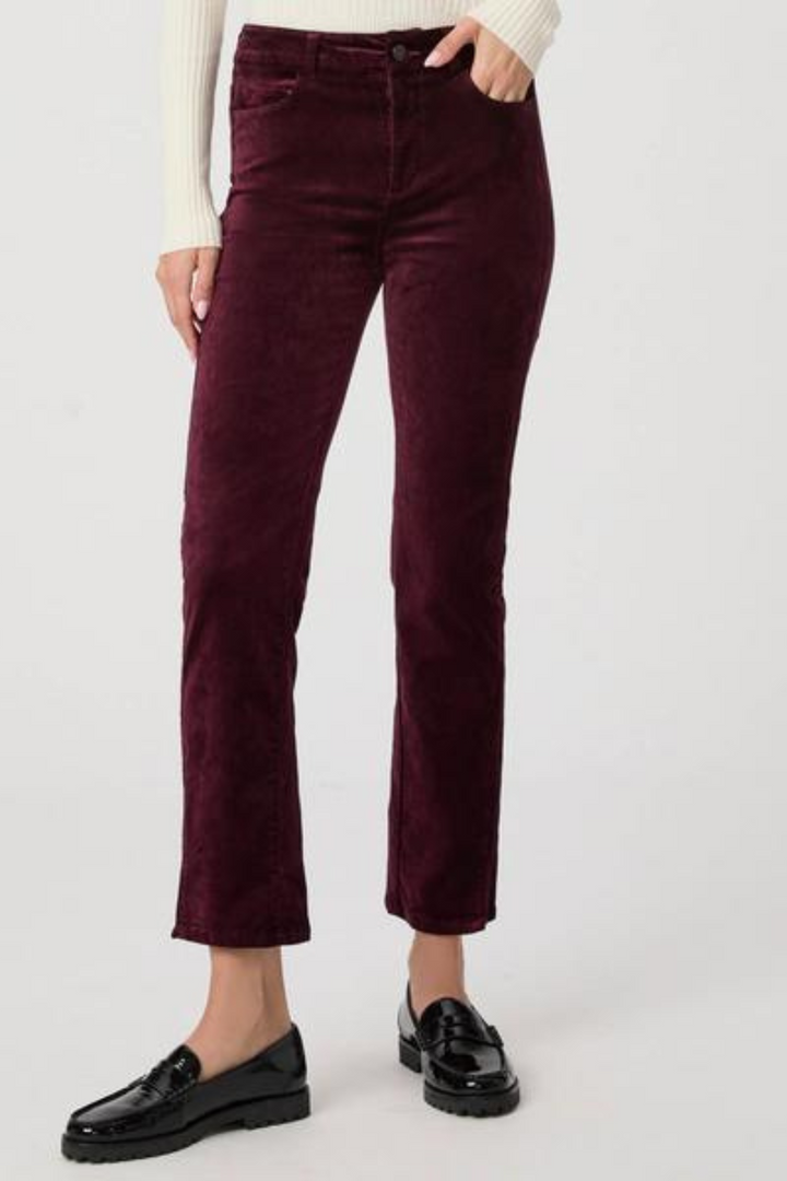 Paige Cindy Twisted Seam Split Dark Oxblood