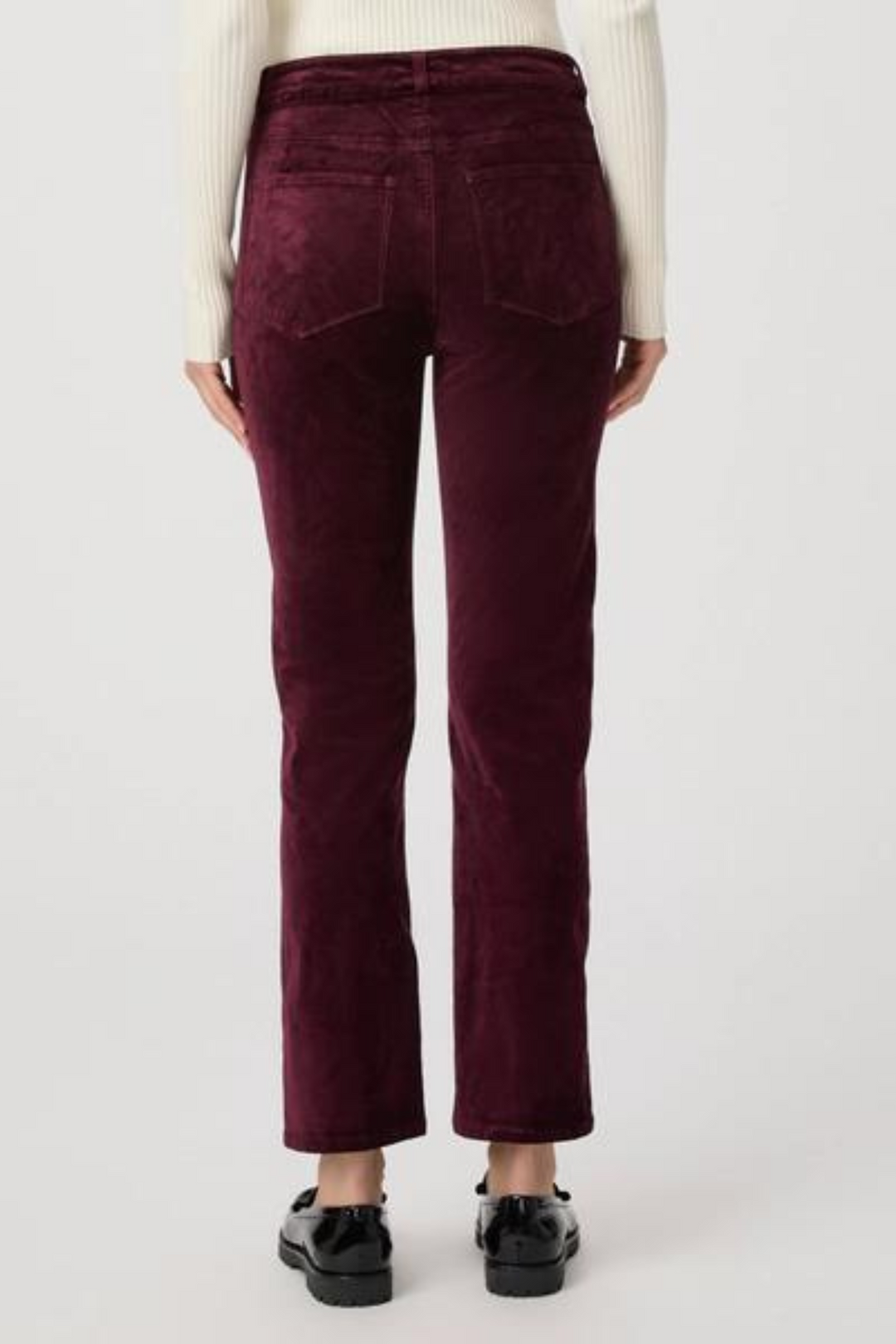 Paige Cindy Twisted Seam Split Dark Oxblood