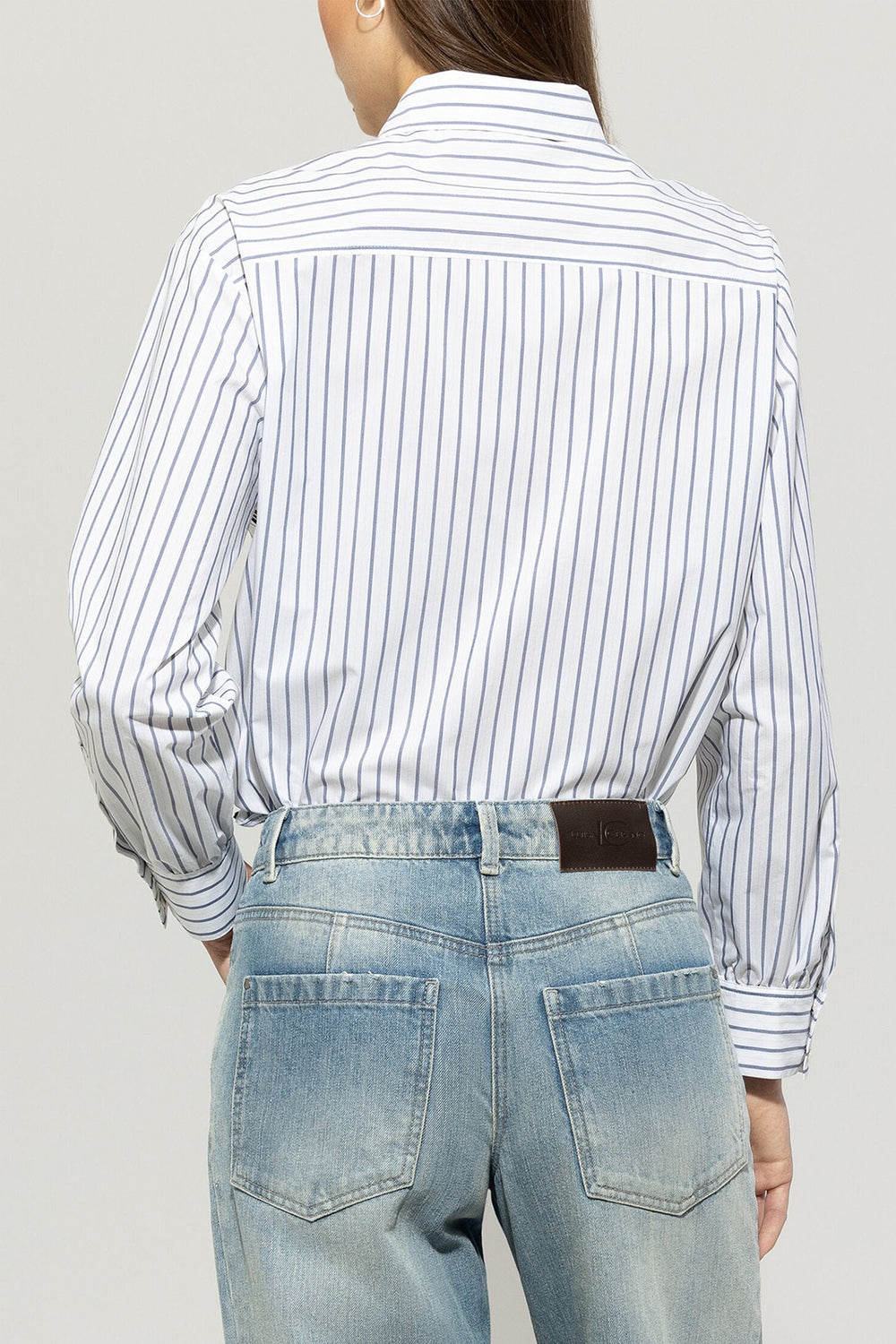 Luisa Cerano Shirt Blouse Blue Stripe 218555 3723 - Lonah Boutique