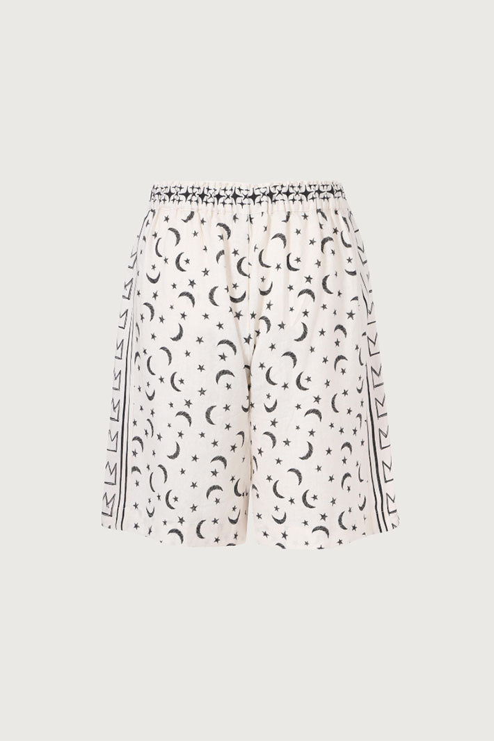 Me369 Eleanor Zodiac Print Bermuda Shorts Off White 125L15927 - Lonah Boutique Westbourne