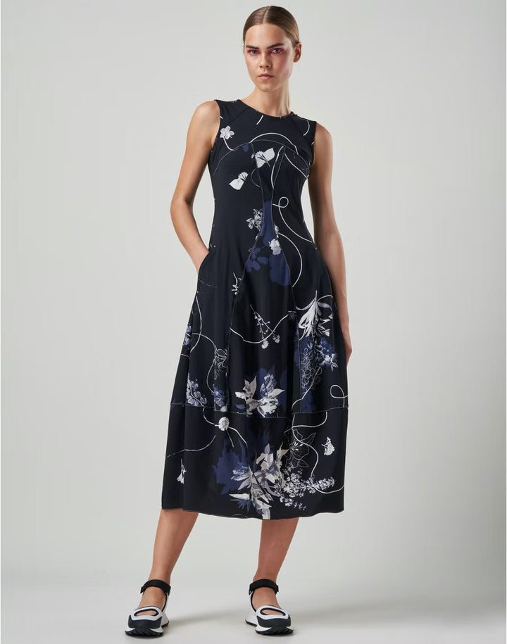 High Use S21692-12614 0002 Mesmerize  Dress Black Navy White Print