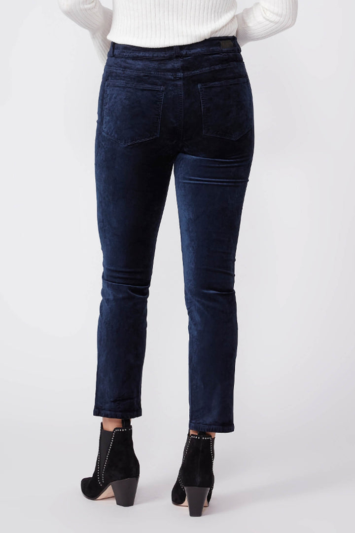 Paige 6531A66-5060 Cindy Deep Navy Velvet Trousers - Lonah Boutique