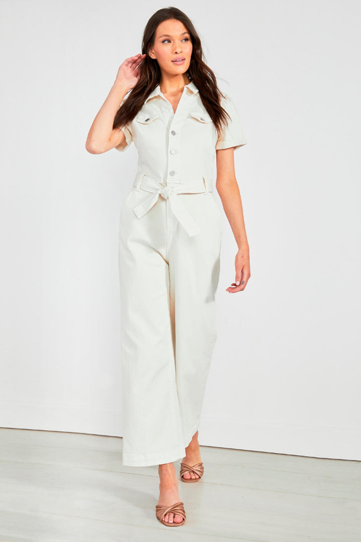 Paige Anessa Quartz Sand Puff Sleeve Jumpsuit - Lonah Boutique