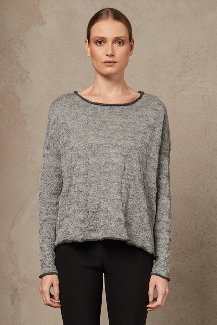 Transit CFDTRS9440 Anthracite Grey Wide Neck Jumper - Lonah Boutique